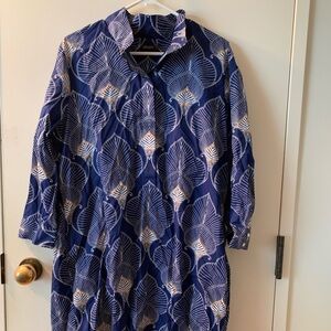 XL J. McLaughlin long sleeve tie at the waist dress